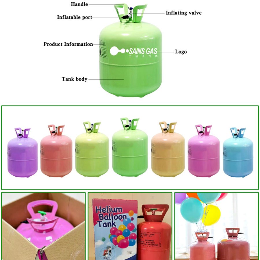 Disposable helium balloon tank helium tank factory in china